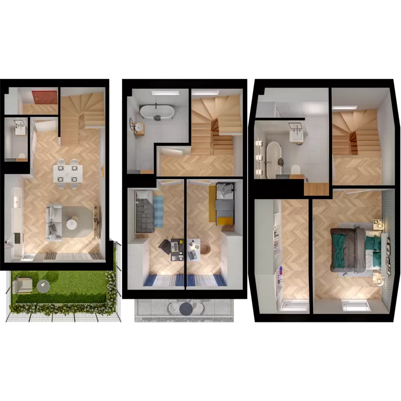 4 pokoje, mieszkanie 88,19 m², parter, oferta nr 21.2, ATAL Jasieny II, Gdańsk, Jasień, ul. Stężycka