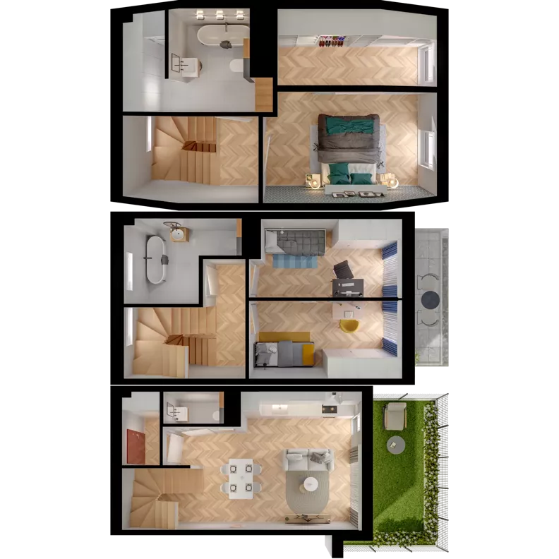 4 pokoje, mieszkanie 88,19 m², parter, oferta nr 24.2, ATAL Jasieny II, Gdańsk, Jasień, ul. Stężycka