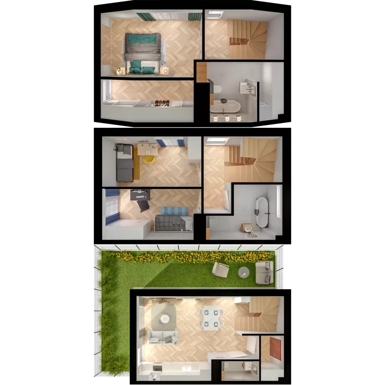 4 pokoje, mieszkanie 87,98 m², parter, oferta nr 25.1, ATAL Jasieny II, Gdańsk, Jasień, ul. Stężycka
