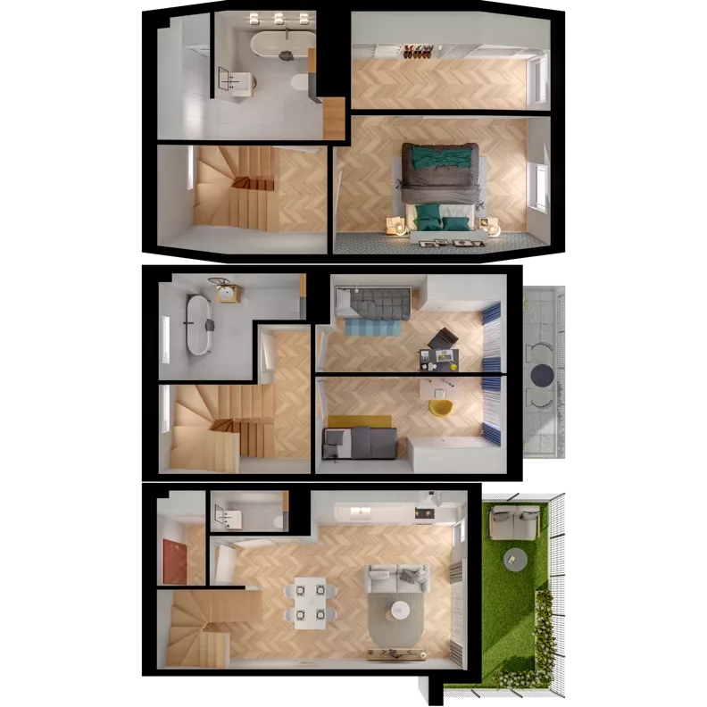 4 pokoje, mieszkanie 88,19 m², parter, oferta nr 26.2, ATAL Jasieny II, Gdańsk, Jasień, ul. Stężycka
