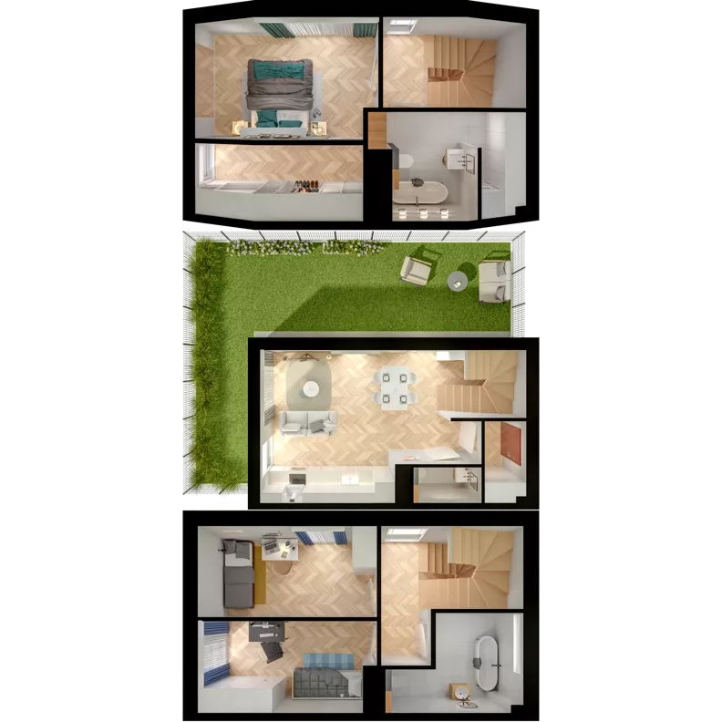 4 pokoje, mieszkanie 87,98 m², parter, oferta nr 27.1, ATAL Jasieny II, Gdańsk, Jasień, ul. Stężycka