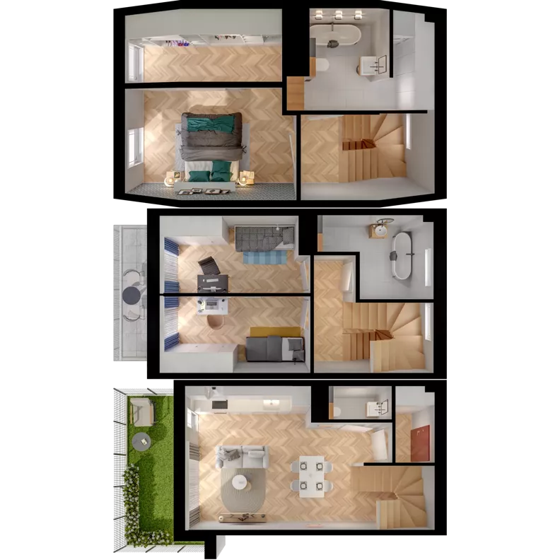 4 pokoje, mieszkanie 88,19 m², parter, oferta nr 27.2, ATAL Jasieny II, Gdańsk, Jasień, ul. Stężycka