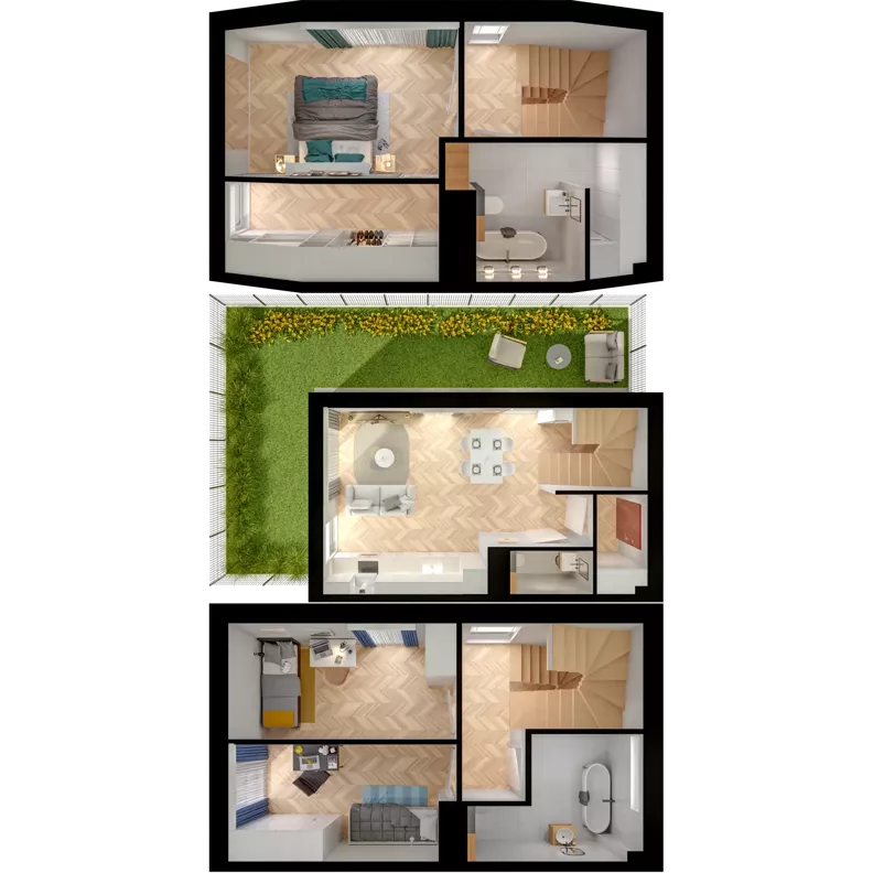 4 pokoje, mieszkanie 87,98 m², parter, oferta nr 32.1, ATAL Jasieny II, Gdańsk, Jasień, ul. Stężycka
