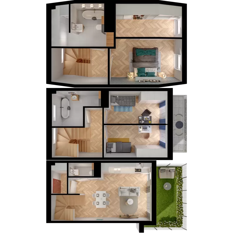 4 pokoje, mieszkanie 88,19 m², parter, oferta nr 33.2, ATAL Jasieny II, Gdańsk, Jasień, ul. Stężycka