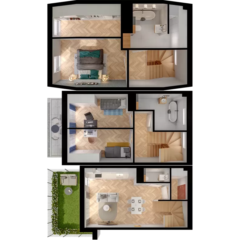 4 pokoje, mieszkanie 88,19 m², parter, oferta nr 34.2, ATAL Jasieny II, Gdańsk, Jasień, ul. Stężycka
