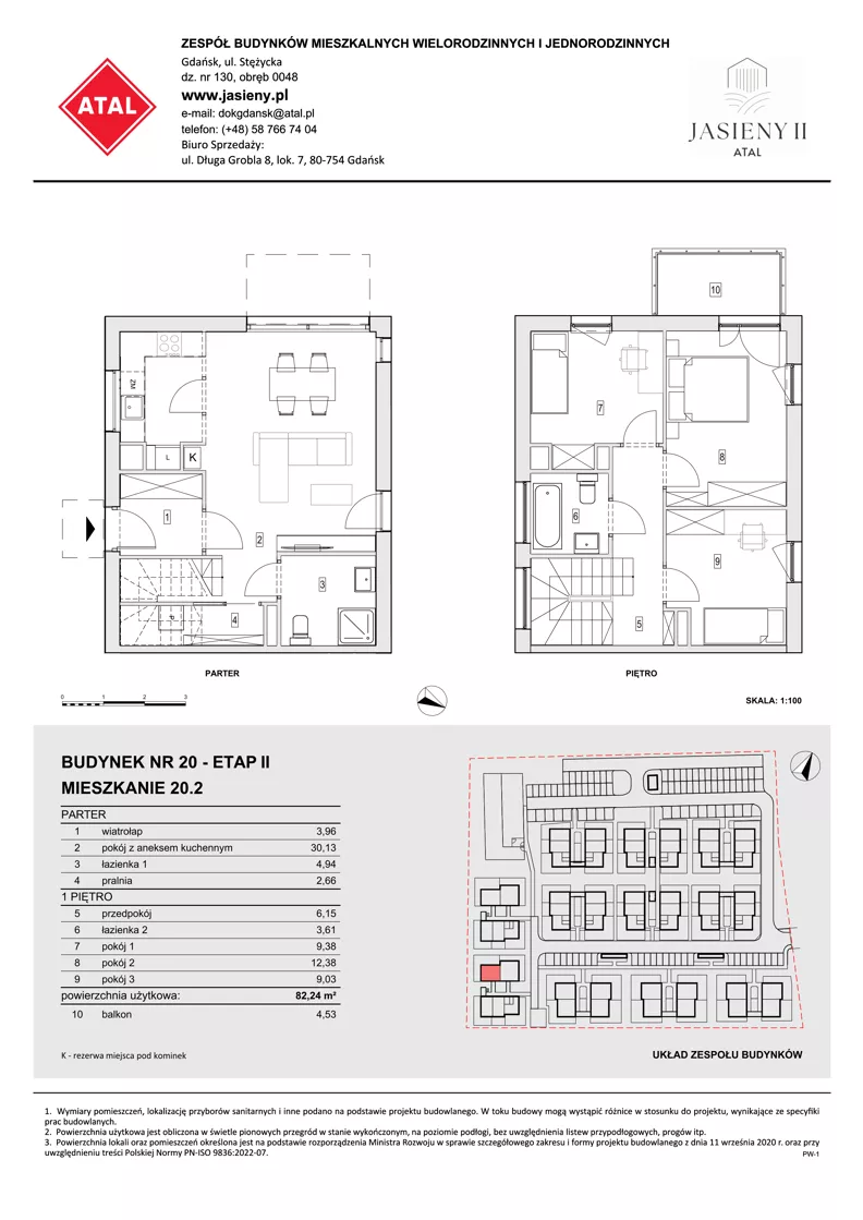 Dom 82,24 m², oferta nr 20.2, ATAL Jasieny II - domy, Gdańsk, Jasień, ul. Stężycka
