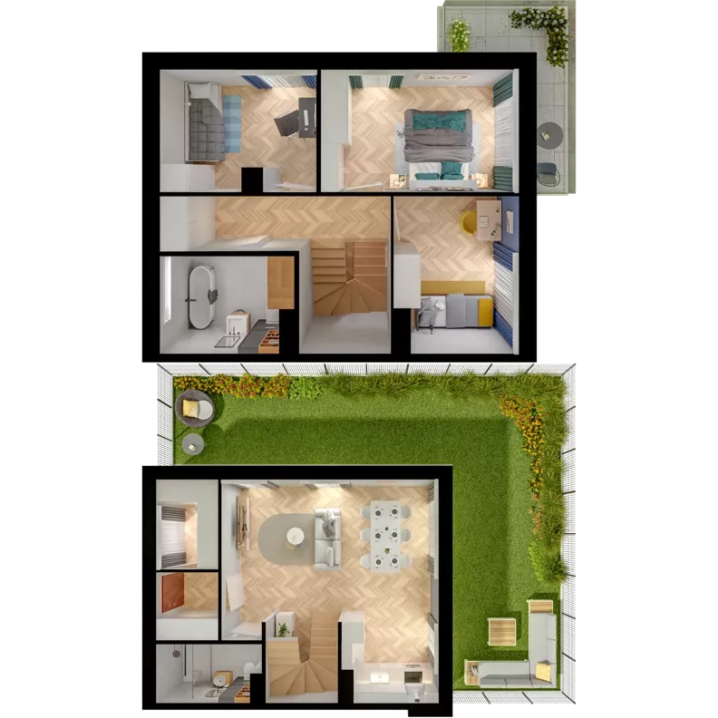 Dom 85,38 m², oferta nr 17.1, ATAL Jasieny II - domy, Gdańsk, Jasień, ul. Stężycka