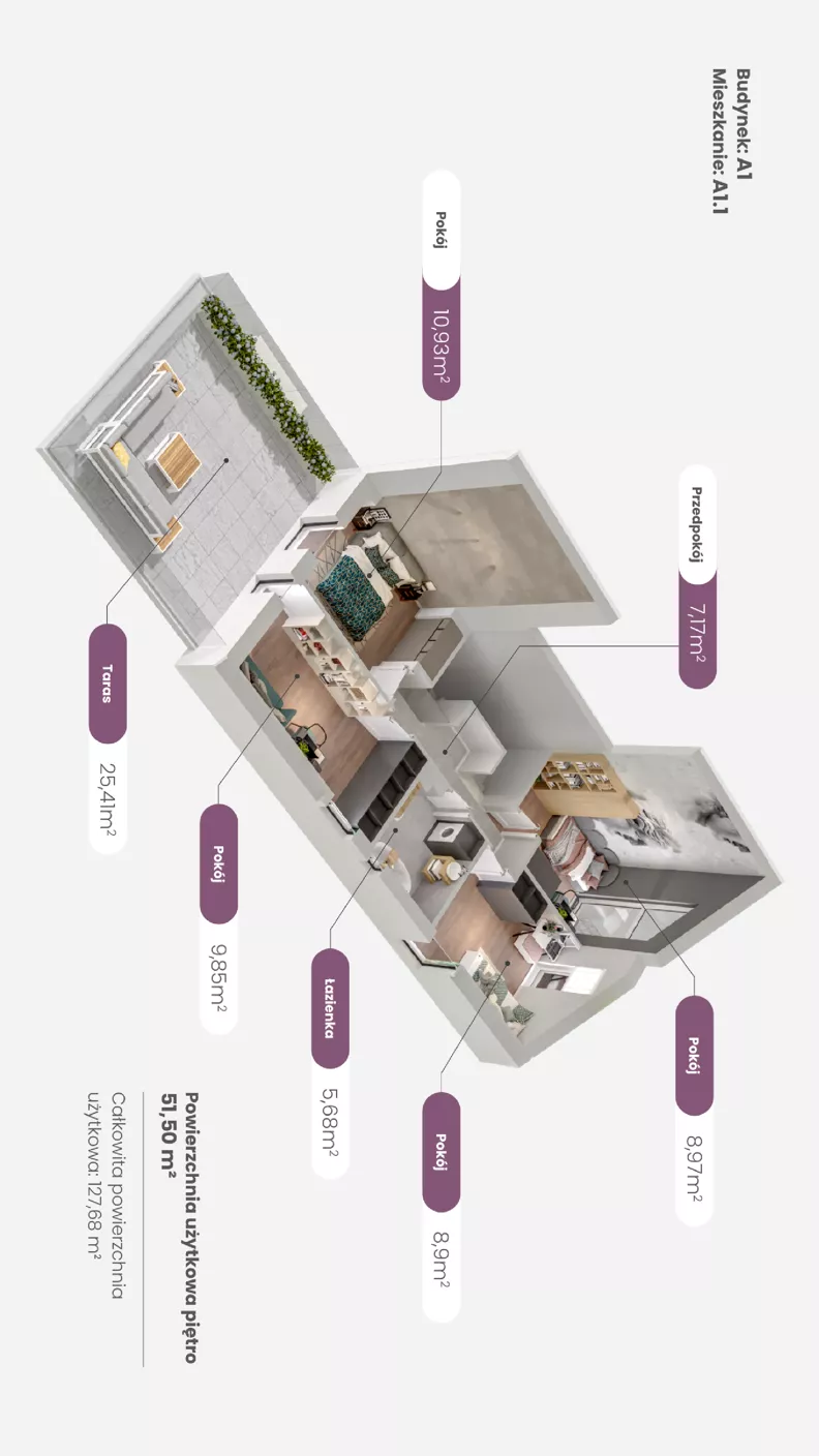 Dom 128,10 m², oferta nr A1.1, ATAL Ville przy Białej, Wrocław, Leśnica, Stabłowice, ul. Biała