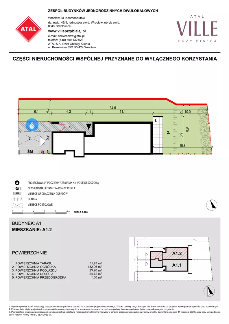Dom 127,69 m², oferta nr A1.2, ATAL Ville przy Białej, Wrocław, Leśnica, Stabłowice, ul. Biała