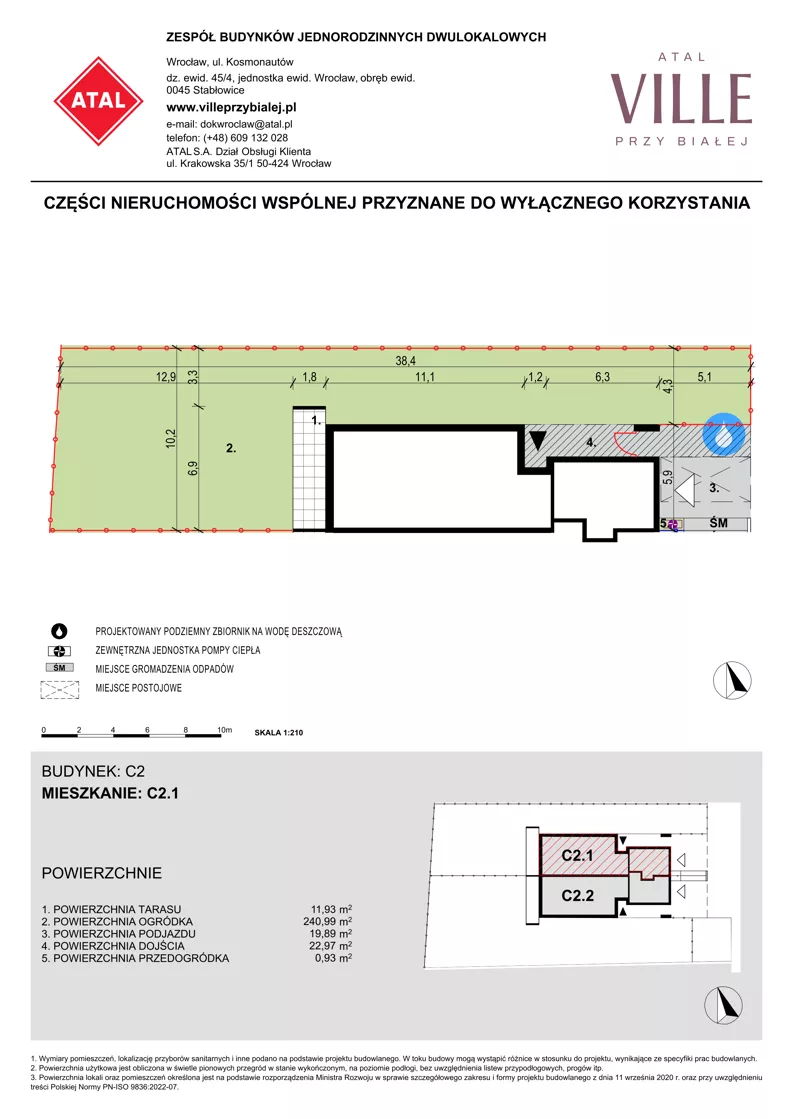 Dom 127,23 m², oferta nr C2.1, ATAL Ville przy Białej, Wrocław, Leśnica, Stabłowice, ul. Biała