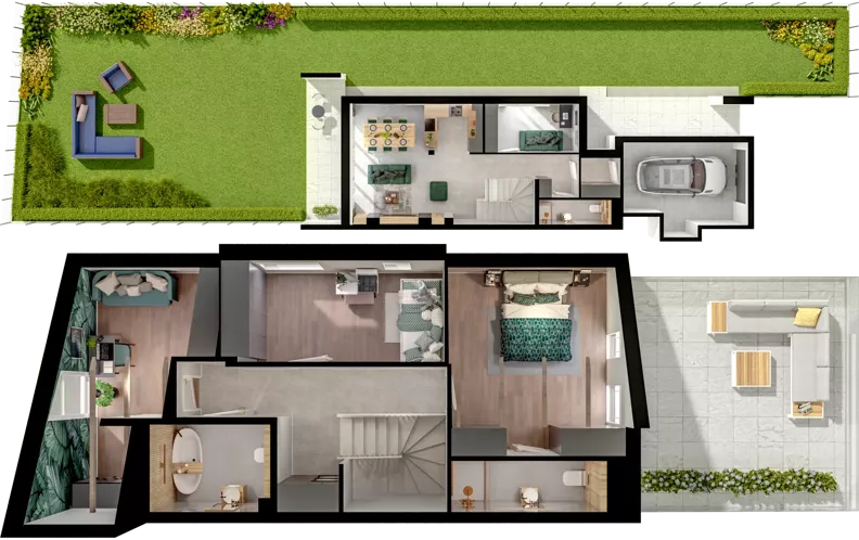 Dom 127,23 m², oferta nr C2.1, ATAL Ville przy Białej, Wrocław, Leśnica, Stabłowice, ul. Biała