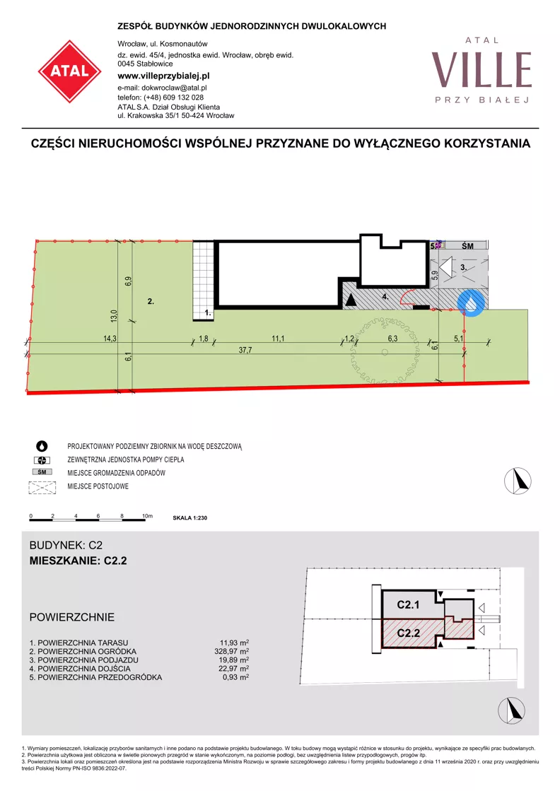 Dom 126,95 m², oferta nr C2.2, ATAL Ville przy Białej, Wrocław, Leśnica, Stabłowice, ul. Biała