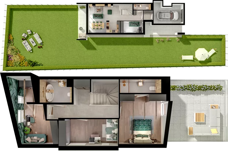 Dom 126,95 m², oferta nr C2.2, ATAL Ville przy Białej, Wrocław, Leśnica, Stabłowice, ul. Biała