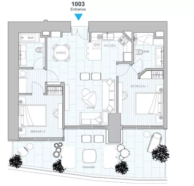 3 pokoje, apartament 156,63 m², piętro 10, oferta nr 1003, Limassol Blue Marine, Limassol