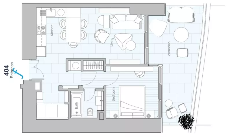 2 pokoje, apartament 105,90 m², piętro 4, oferta nr 404, Limassol Blue Marine, Limassol