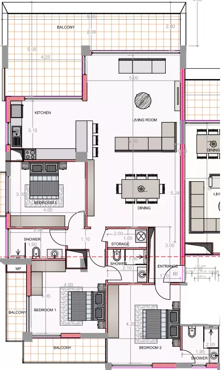 3 pokoje, apartament inwestycyjny 140,50 m², piętro 1, oferta nr M101, Inner City 3, Pafos