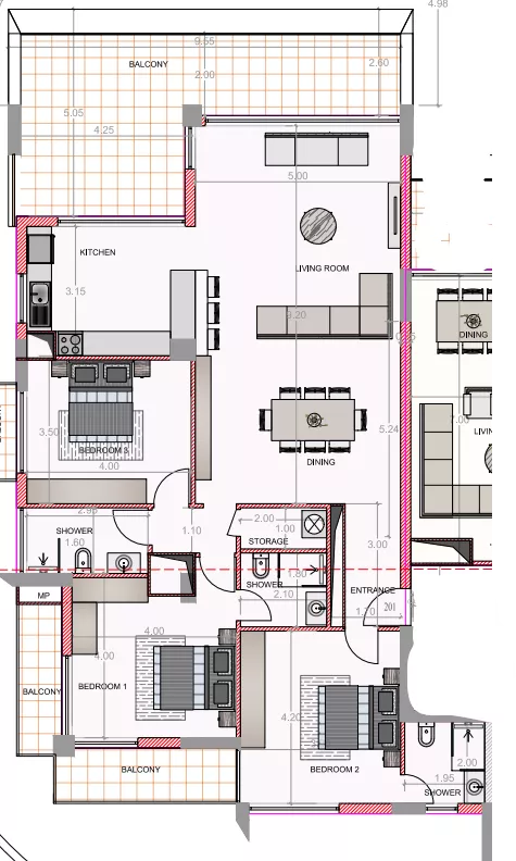 3 pokoje, apartament inwestycyjny 140,50 m², piętro 2, oferta nr M201, Inner City 3, Pafos