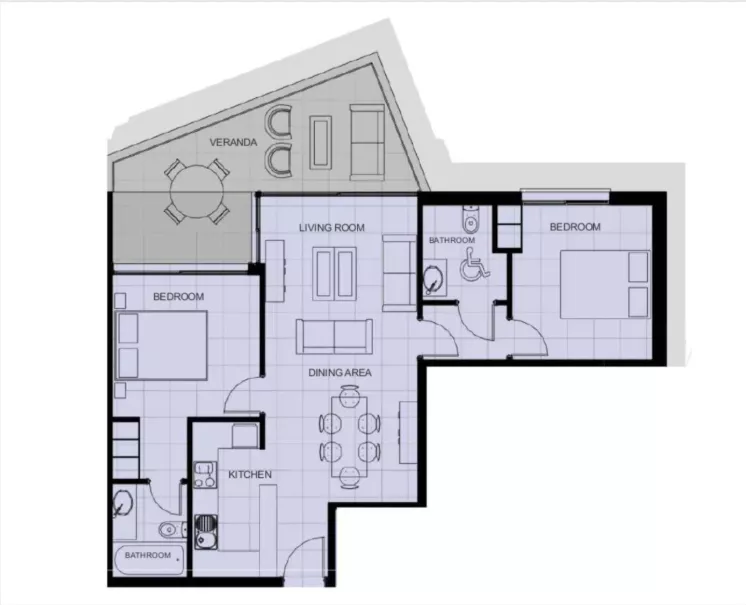 3 pokoje, apartament 81,61 m², piętro 2, oferta nr 208, Venus Garden Resort, Chloraka
