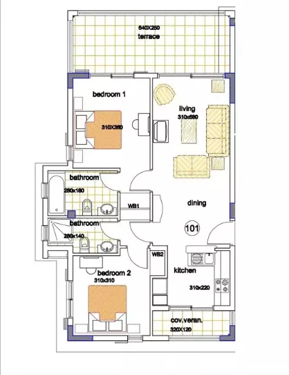 3 pokoje, apartament 81,16 m², parter, oferta nr 101, Mandria Gardens, Mandria