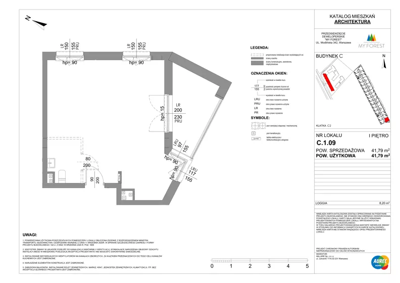 Lokal użytkowy 41,79 m², oferta nr C.1.09, My Forest - lokale użytkowe, Warszawa, Białołęka, ul. Modlińska 342