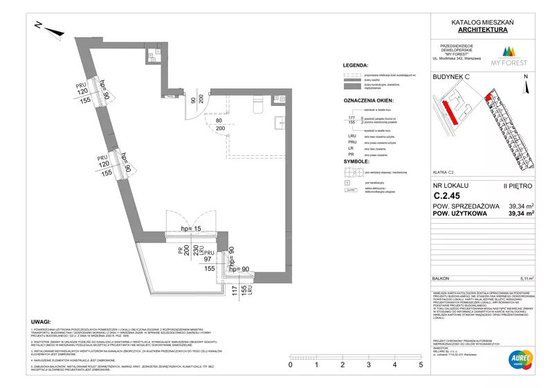 Lokal użytkowy 39,34 m², oferta nr C.2.45, My Forest - lokale użytkowe, Warszawa, Białołęka, ul. Modlińska 342
