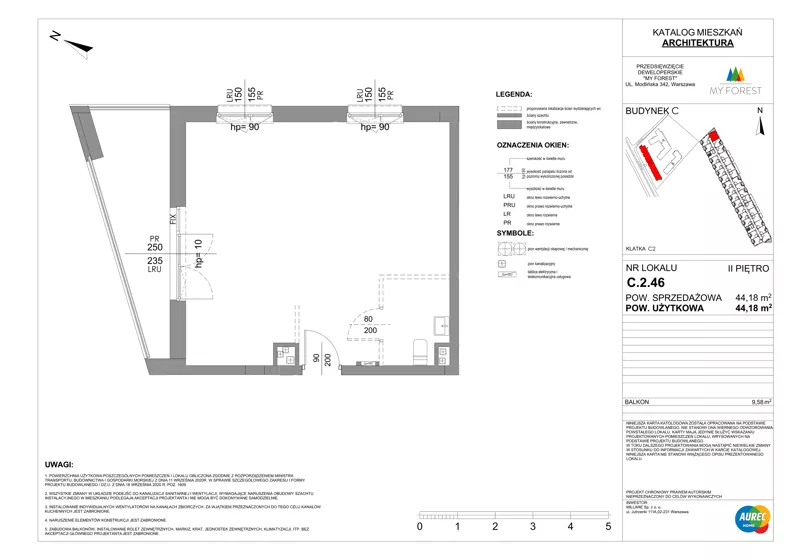 Lokal użytkowy 44,18 m², oferta nr C.2.46, My Forest - lokale użytkowe, Warszawa, Białołęka, ul. Modlińska 342