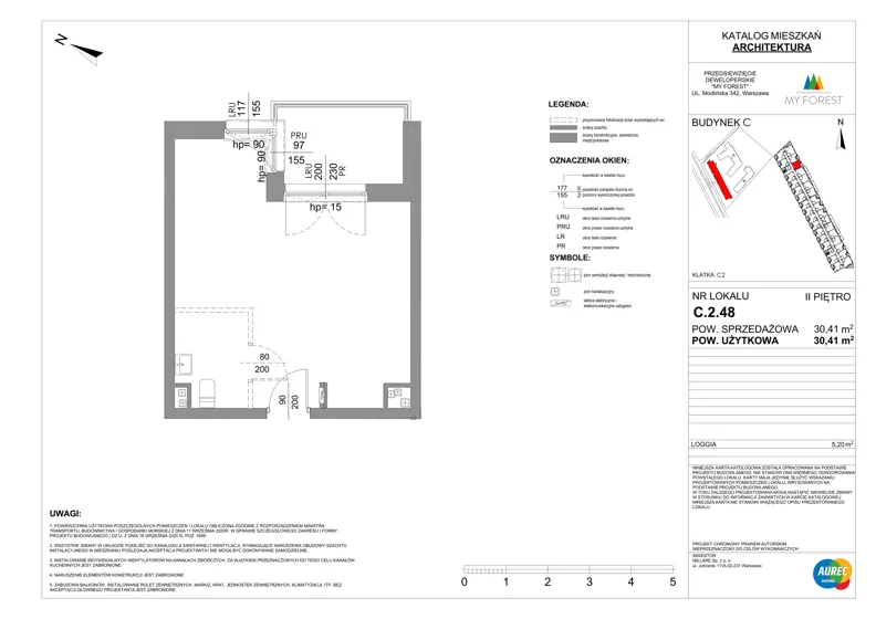 Lokal użytkowy 30,41 m², oferta nr C.2.48, My Forest - lokale użytkowe, Warszawa, Białołęka, ul. Modlińska 342