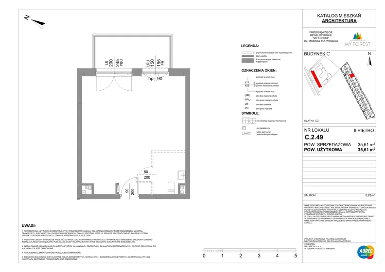Lokal użytkowy 35,61 m², oferta nr C.2.49, My Forest - lokale użytkowe, Warszawa, Białołęka, ul. Modlińska 342