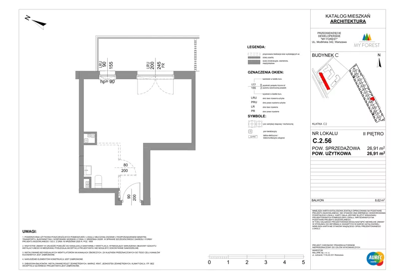 Lokal użytkowy 26,91 m², oferta nr C.2.56, My Forest - lokale użytkowe, Warszawa, Białołęka, ul. Modlińska 342