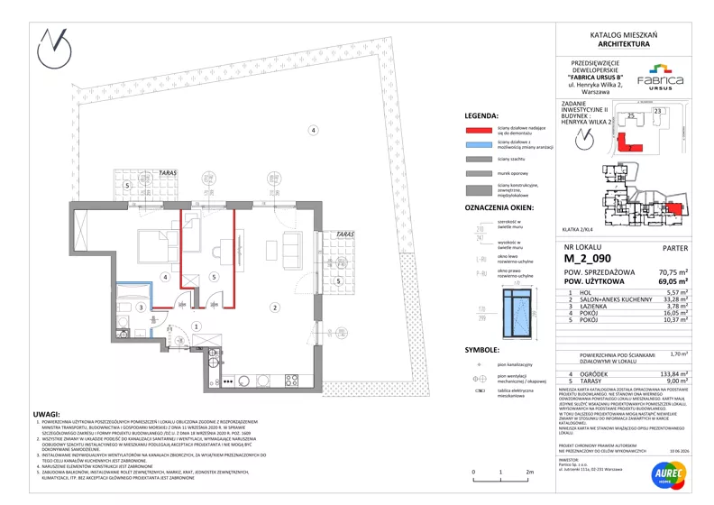 3 pokoje, mieszkanie 69,05 m², parter, oferta nr M_2_090, Fabrica URSUS - Etap B2, Warszawa, Ursus, Szamoty, ul. Henryka Wilka 2