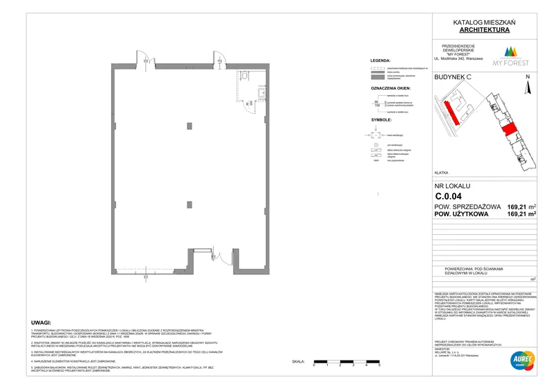Lokal użytkowy 169,21 m², oferta nr C.0.04, My Forest - lokale użytkowe, Warszawa, Białołęka, ul. Modlińska 342