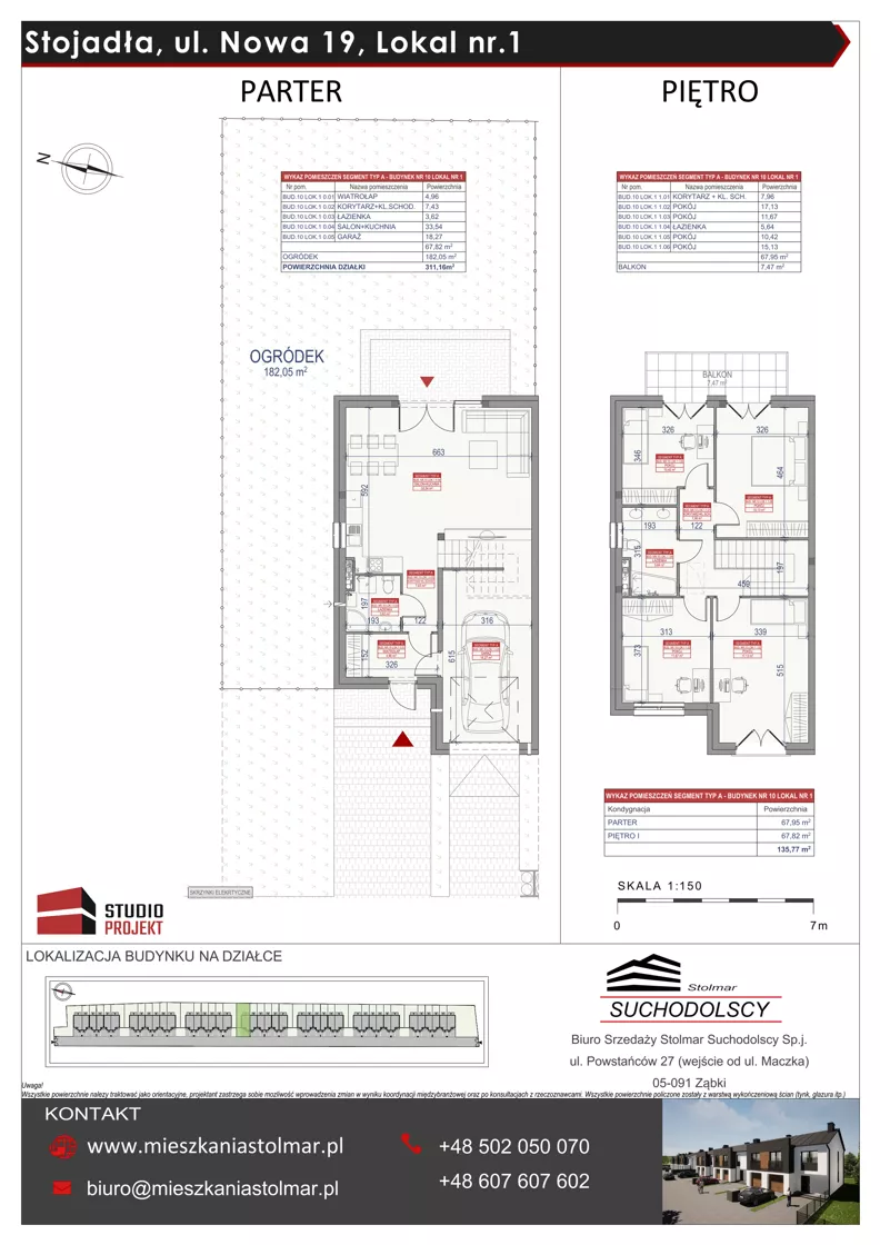Dom 135,77 m², oferta nr 19/1, Osiedle Południowa etap I, Mińsk Mazowiecki, Stojadła, ul. Południowa