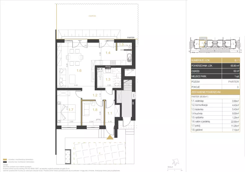 Dom 65,90 m², oferta nr 1B, Osiedle Amarantowa, Marki, ul. Amarantowa 19