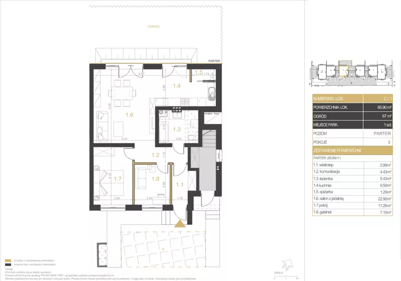 Dom 65,90 m², oferta nr 1C, Osiedle Amarantowa, Marki, ul. Amarantowa 19