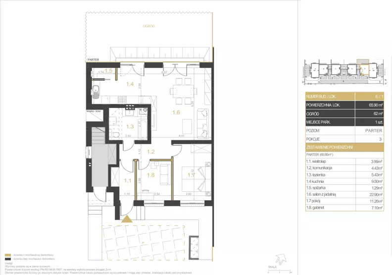 Dom 65,90 m², oferta nr 1E, Osiedle Amarantowa, Marki, ul. Amarantowa 19