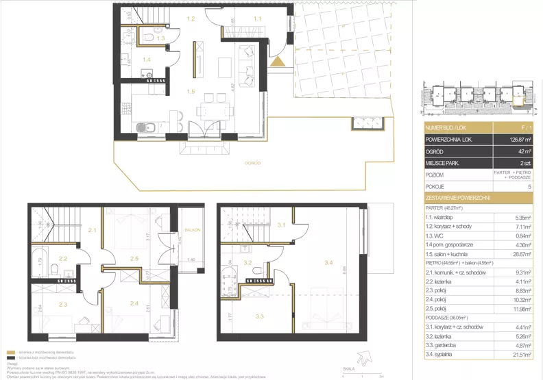 Dom 126,87 m², oferta nr 1F, Osiedle Amarantowa, Marki, ul. Amarantowa 19