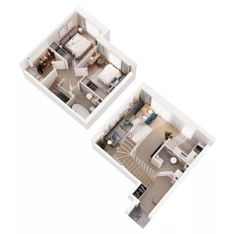 Dom 71,32 m², oferta nr 44A, Ogrody Przyjaciół 5 - etap 4, Warszawa, Białołęka, Szamocin, ul. Inna