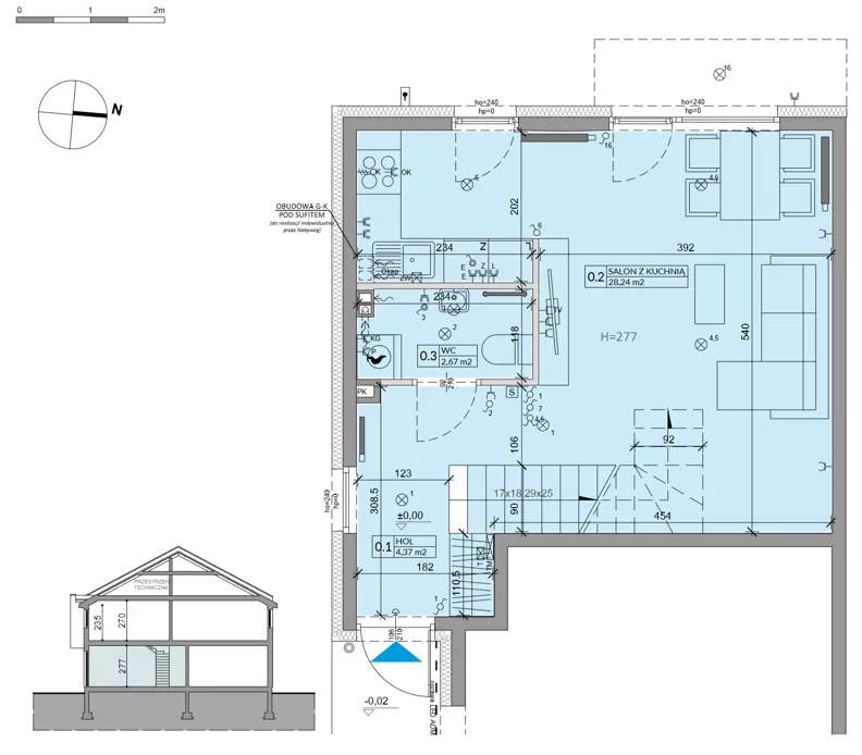 Dom 70,07 m², oferta nr 12A, Ogrody Przyjaciół 5, Warszawa, Białołęka, Szamocin, ul. Cieślewskich/Inna