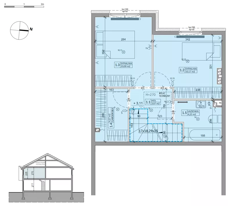 Dom 70,07 m², oferta nr 13A, Ogrody Przyjaciół 5, Warszawa, Białołęka, Szamocin, ul. Cieślewskich/Inna