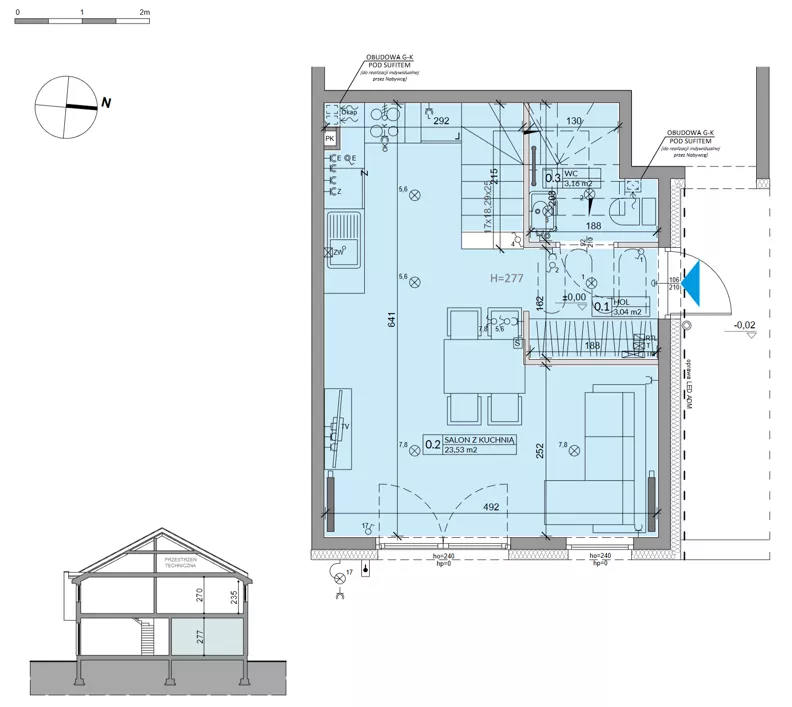 Dom 68,34 m², oferta nr 13B, Ogrody Przyjaciół 5, Warszawa, Białołęka, Szamocin, ul. Cieślewskich/Inna