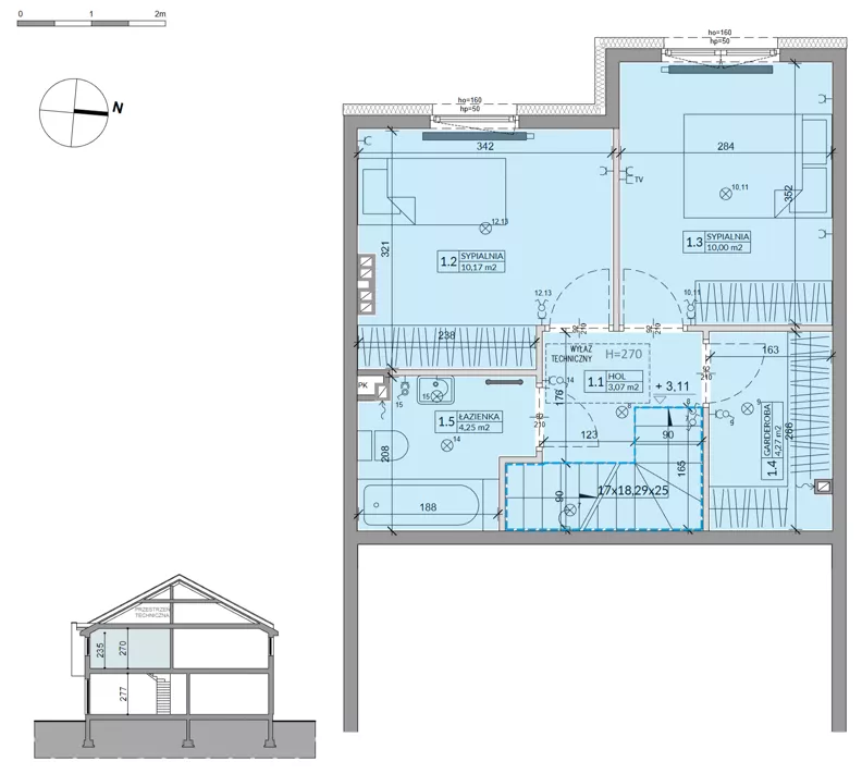 Dom 70,07 m², oferta nr 14A, Ogrody Przyjaciół 5, Warszawa, Białołęka, Szamocin, ul. Cieślewskich/Inna
