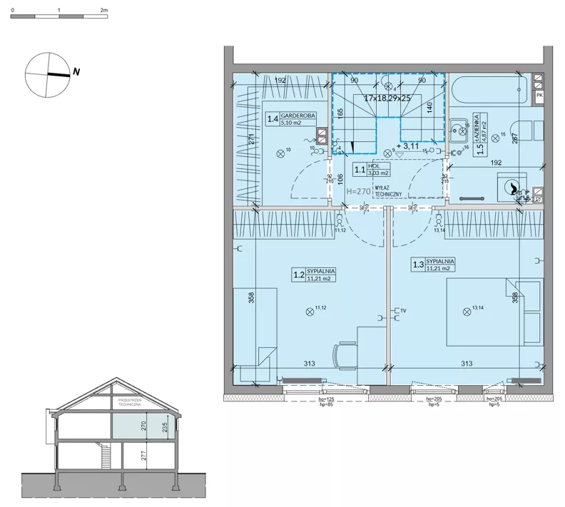 Dom 68,34 m², oferta nr 14B, Ogrody Przyjaciół 5, Warszawa, Białołęka, Szamocin, ul. Cieślewskich/Inna