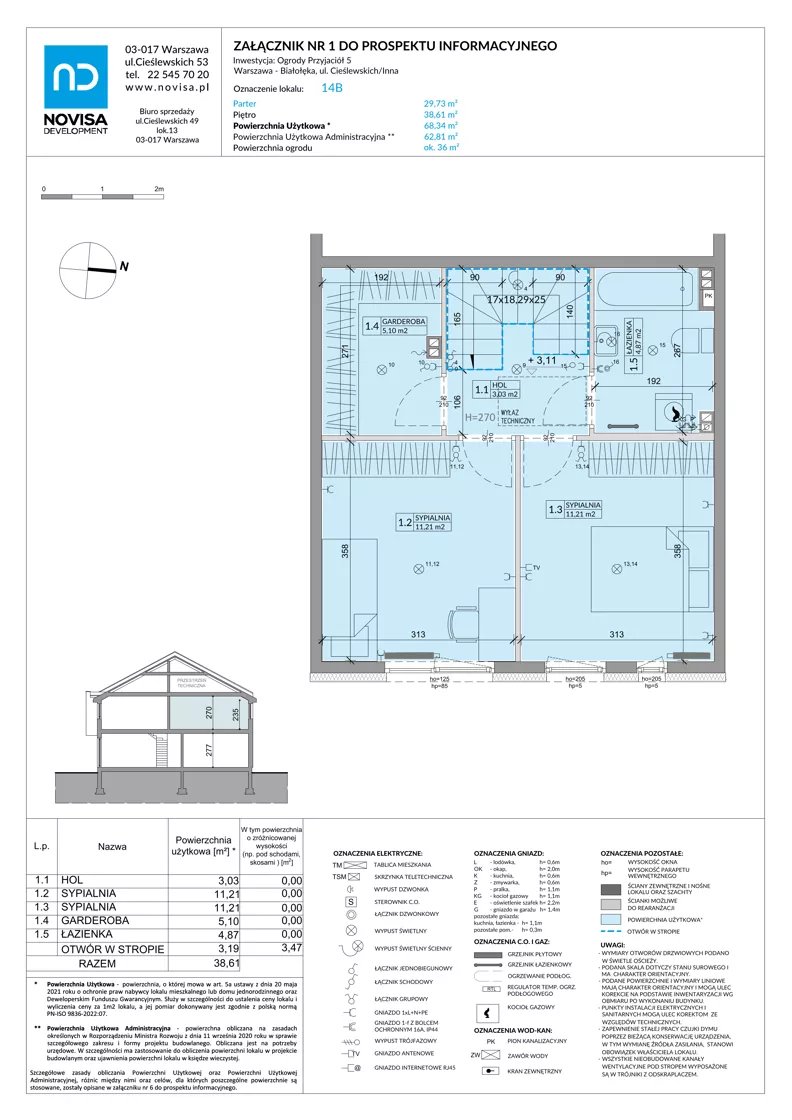 Dom 68,34 m², oferta nr 14B, Ogrody Przyjaciół 5, Warszawa, Białołęka, Szamocin, ul. Cieślewskich/Inna