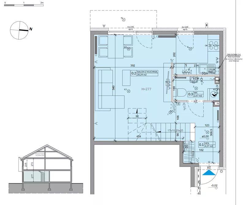 Dom 70,07 m², oferta nr 15A, Ogrody Przyjaciół 5, Warszawa, Białołęka, Szamocin, ul. Cieślewskich/Inna