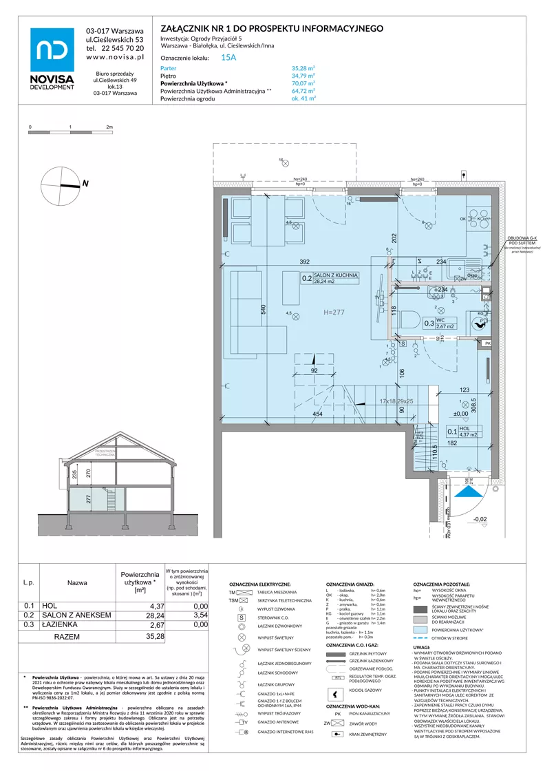 Dom 70,07 m², oferta nr 15A, Ogrody Przyjaciół 5, Warszawa, Białołęka, Szamocin, ul. Cieślewskich/Inna