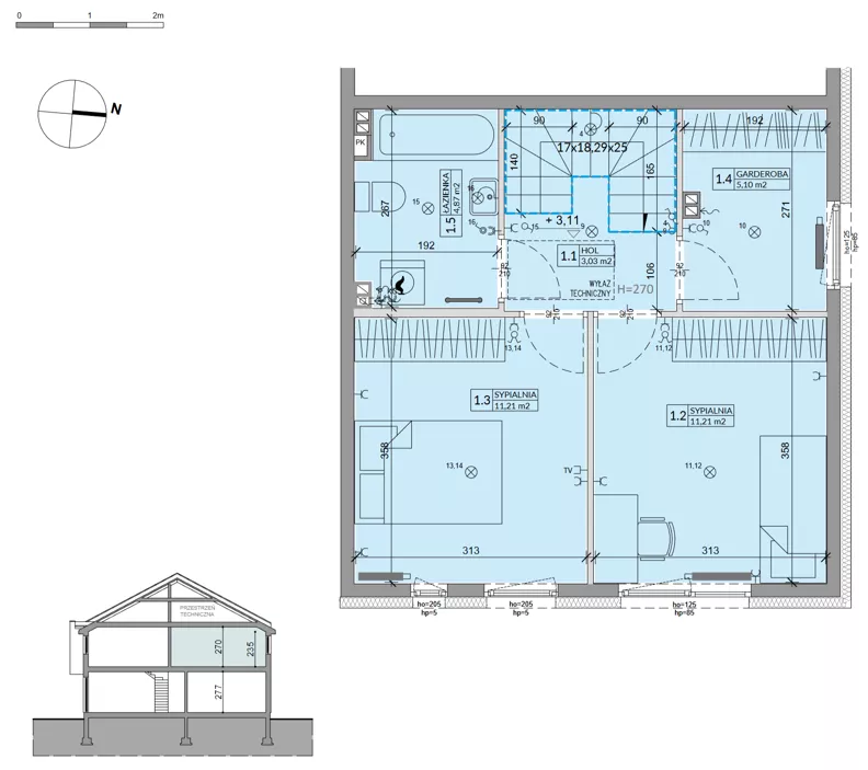 Dom 68,34 m², oferta nr 15B, Ogrody Przyjaciół 5, Warszawa, Białołęka, Szamocin, ul. Cieślewskich/Inna