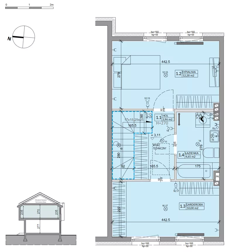 Dom 63,99 m², oferta nr 17A, Ogrody Przyjaciół 5, Warszawa, Białołęka, Szamocin, ul. Cieślewskich/Inna