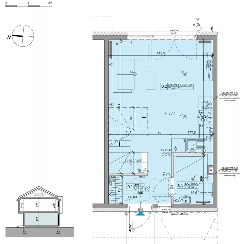 Dom 63,99 m², oferta nr 17A, Ogrody Przyjaciół 5, Warszawa, Białołęka, Szamocin, ul. Cieślewskich/Inna
