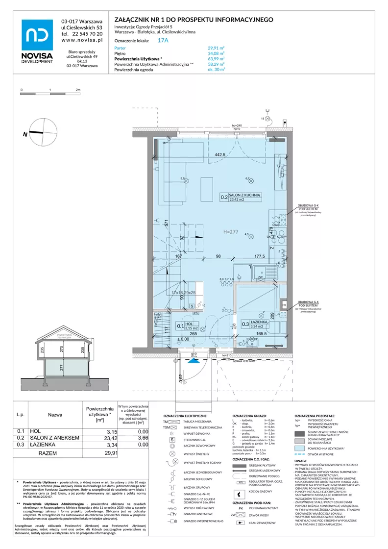 Dom 63,99 m², oferta nr 17A, Ogrody Przyjaciół 5, Warszawa, Białołęka, Szamocin, ul. Cieślewskich/Inna