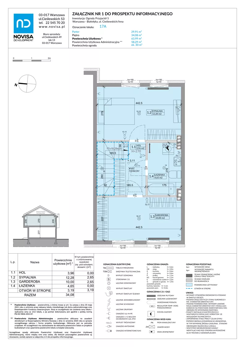 Dom 63,99 m², oferta nr 17A, Ogrody Przyjaciół 5, Warszawa, Białołęka, Szamocin, ul. Cieślewskich/Inna